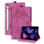 Tablet Case For Samsung Galaxy Tab S10 Lite / Tab S10 FE / Tab S9 FE Card Slots Leather Tablet Stand Folio Cover Flower Cat