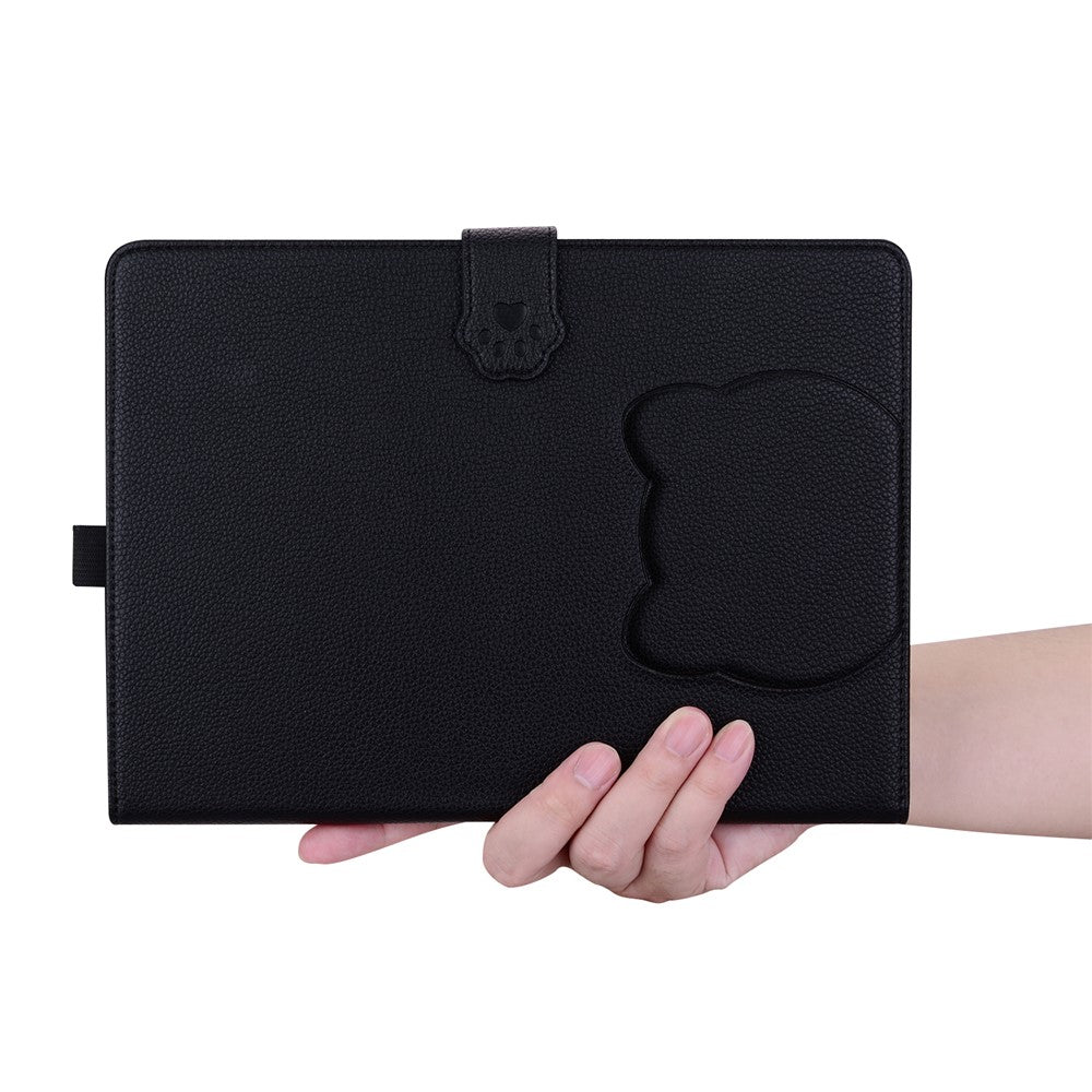 Tablet Case For Samsung Galaxy Tab S10 Lite / Tab S10 FE / Tab S9 FE Wallet Leather Stand Tablet Cover with Stylus Holder, 3D Effect Cat Pattern