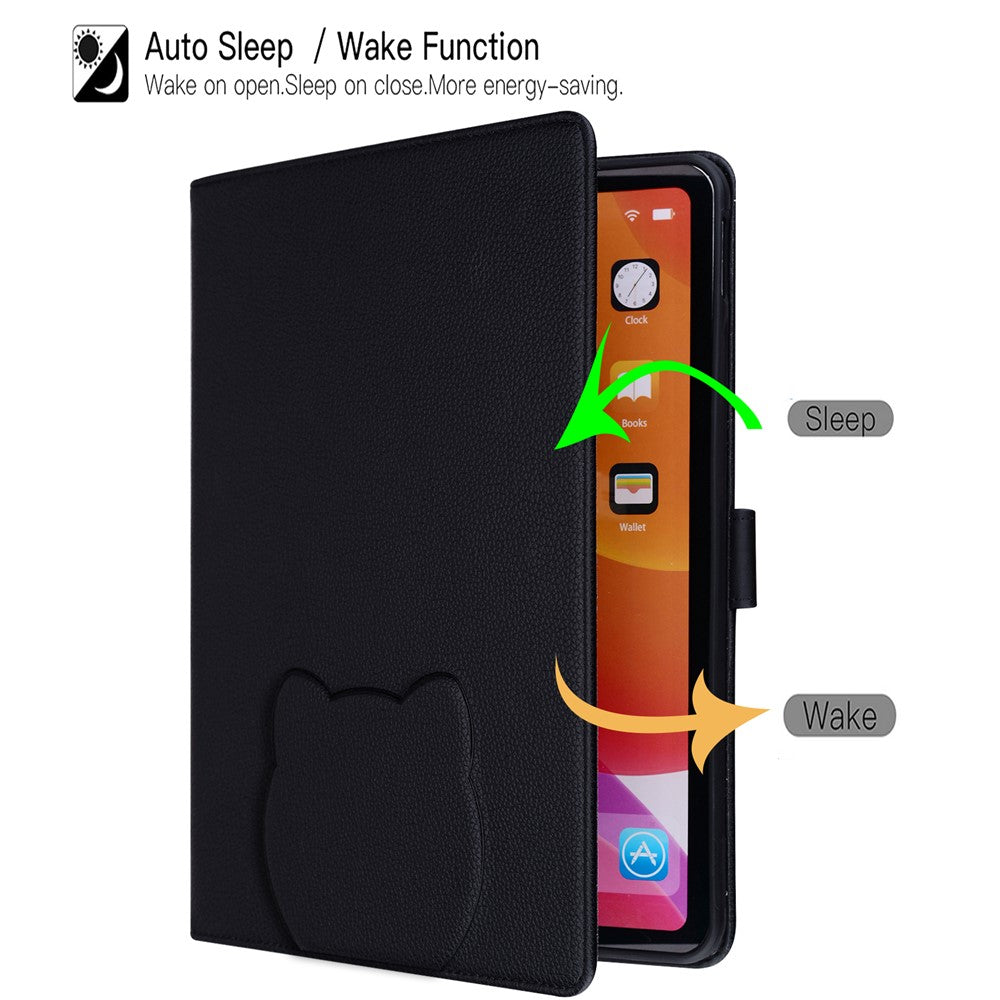 Tablet Case For Samsung Galaxy Tab S10 Lite / Tab S10 FE / Tab S9 FE Wallet Leather Stand Tablet Cover with Stylus Holder, 3D Effect Cat Pattern