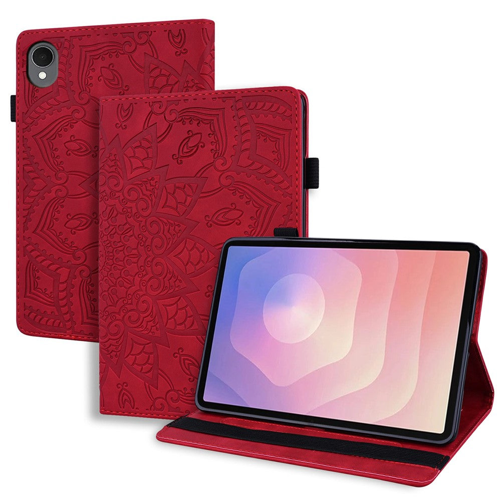 Til Samsung Galaxy Tab S11 Tablet Cover Kortlommer Læderetui Blomstermønster