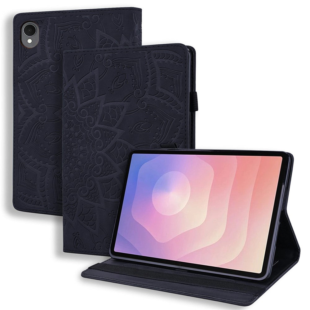 Til Samsung Galaxy Tab S11 Tablet Cover Kortlommer Læderetui Blomstermønster