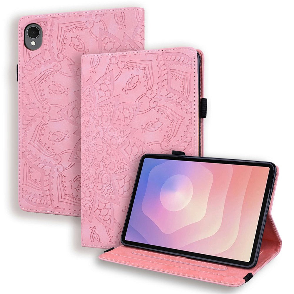 Til Samsung Galaxy Tab S11 Tablet Cover Kortlommer Læderetui Blomstermønster