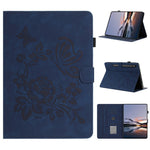 Tabletcover til Samsung Galaxy Tab S10 Lite / S10 FE / S9 FE / S9 med kortholder, standfunktion, sommerfugle- og blomstermønster og i læderdesign