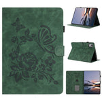 For Lenovo Xiaoxin Pad 11 2025 Case Card Holder Stand Butterfly Floral Imprinted Leather Tablet Cover