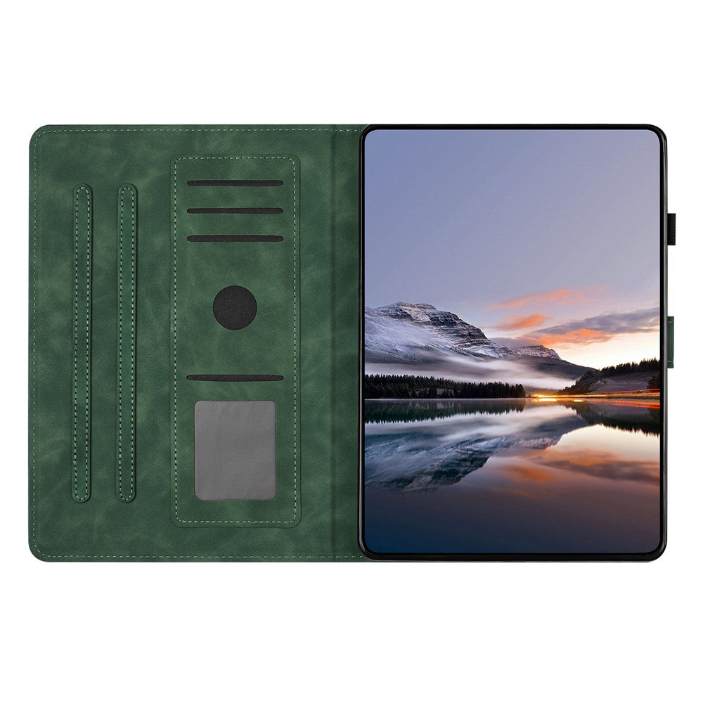 For Lenovo Xiaoxin Pad 11 2025 Case Card Holder Stand Butterfly Floral Imprinted Leather Tablet Cover