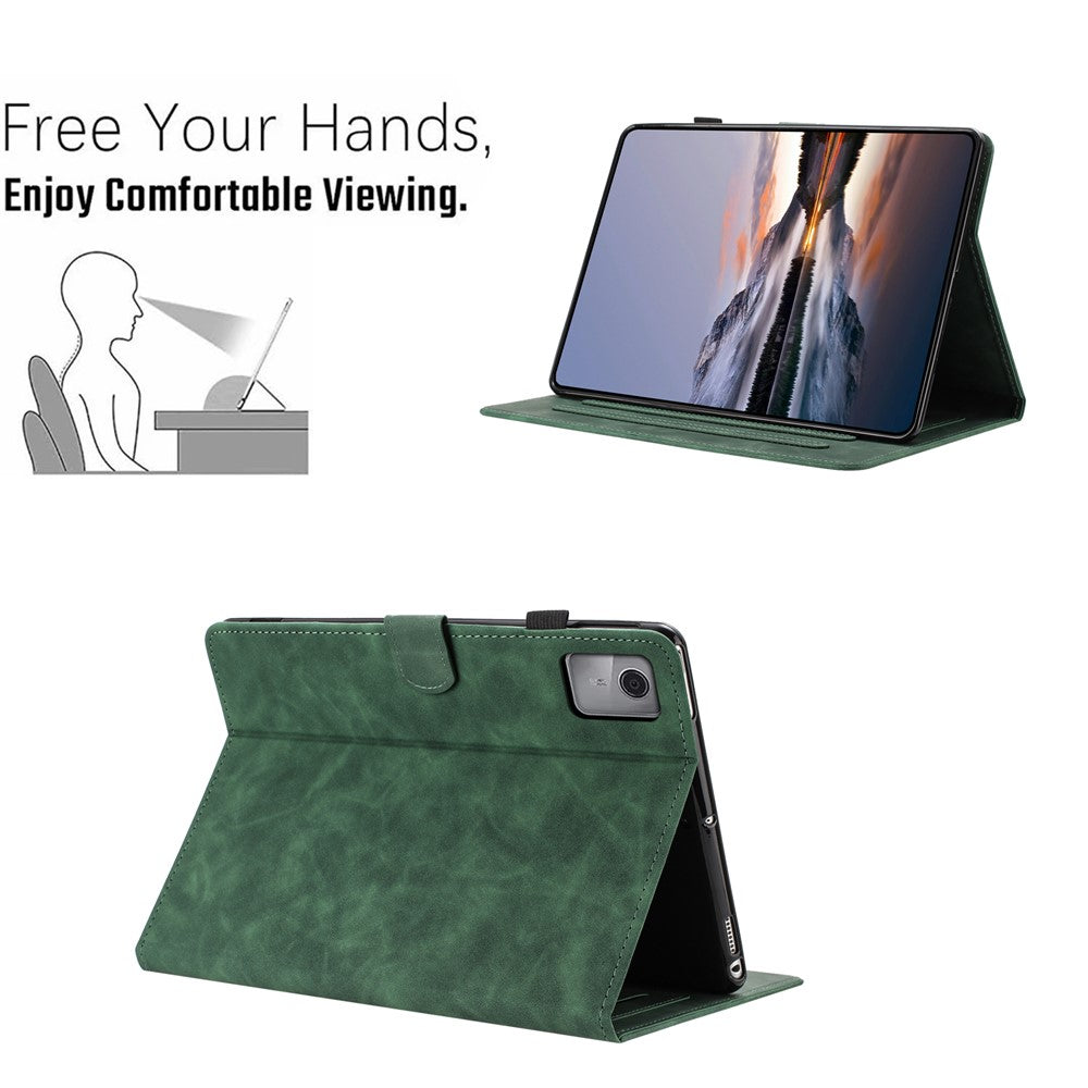 For Lenovo Xiaoxin Pad 11 2025 Case Card Holder Stand Butterfly Floral Imprinted Leather Tablet Cover