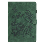 For Lenovo Xiaoxin Pad 11 2025 Case Card Holder Stand Butterfly Floral Imprinted Leather Tablet Cover