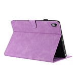 For Samsung Galaxy Tab S11 Case Card Holder Stand Butterfly Floral Imprinted Leather Tablet Cover