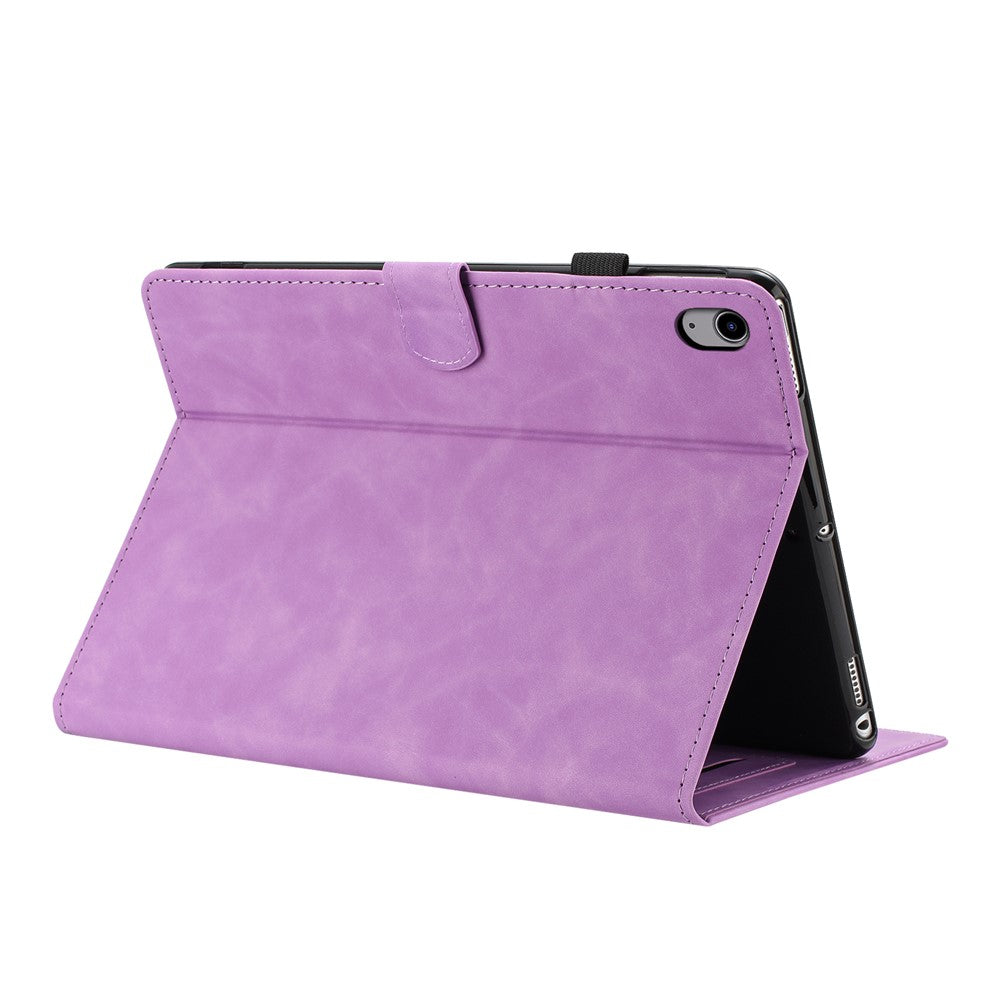 For Samsung Galaxy Tab S11 Case Card Holder Stand Butterfly Floral Imprinted Leather Tablet Cover