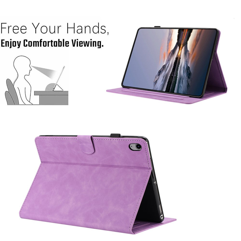 For Samsung Galaxy Tab S11 Case Card Holder Stand Butterfly Floral Imprinted Leather Tablet Cover