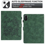 For Xiaomi Redmi Pad 2 11 Case Card Holder Stand Butterfly Floral Imprinted Leather Tablet Cover