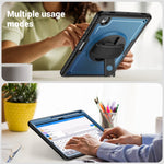 Til Samsung Galaxy Tab S10 Lite Cover Støtteben PC + TPE Tablet Cover med Håndrem