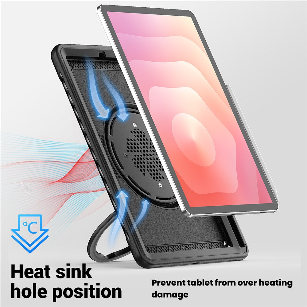 Til Samsung Galaxy Tab S10 Lite Cover Roterende Kickstand PC + TPU Stødsikkert Tablet Cover