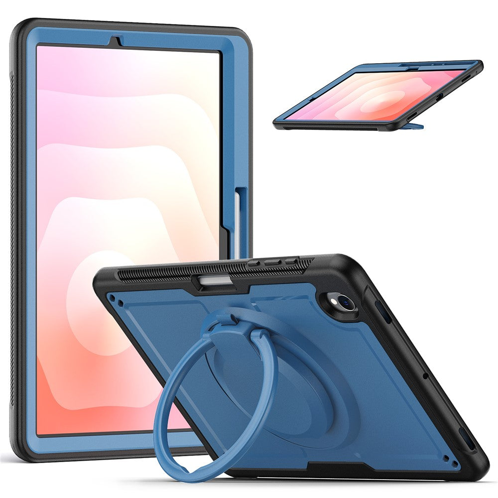 Til Samsung Galaxy Tab S11 Cover Roterende Støttefod PC + TPU Stødsikkert Tablet Cover med Skulderrem