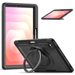 Til Samsung Galaxy Tab S11 Cover Roterende Støttefod PC + TPU Stødsikkert Tablet Cover med Skulderrem