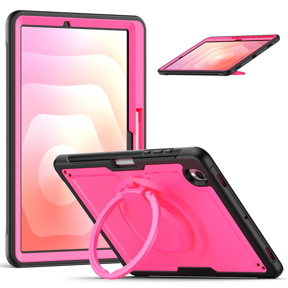 Til Samsung Galaxy Tab S11 Cover Roterende Støttefod PC + TPU Stødsikkert Tablet Cover med Skulderrem