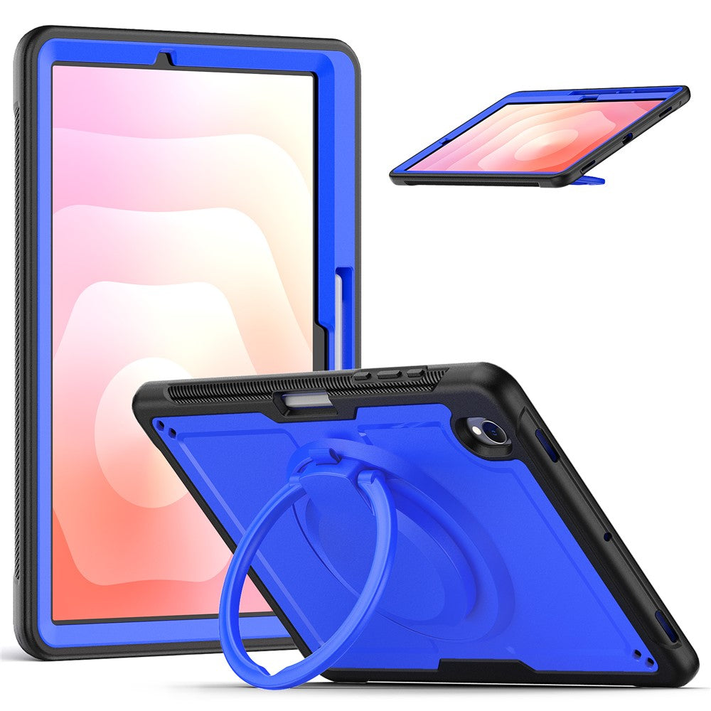 Til Samsung Galaxy Tab S11 Cover Roterende Støttefod PC + TPU Stødsikkert Tablet Cover med Skulderrem