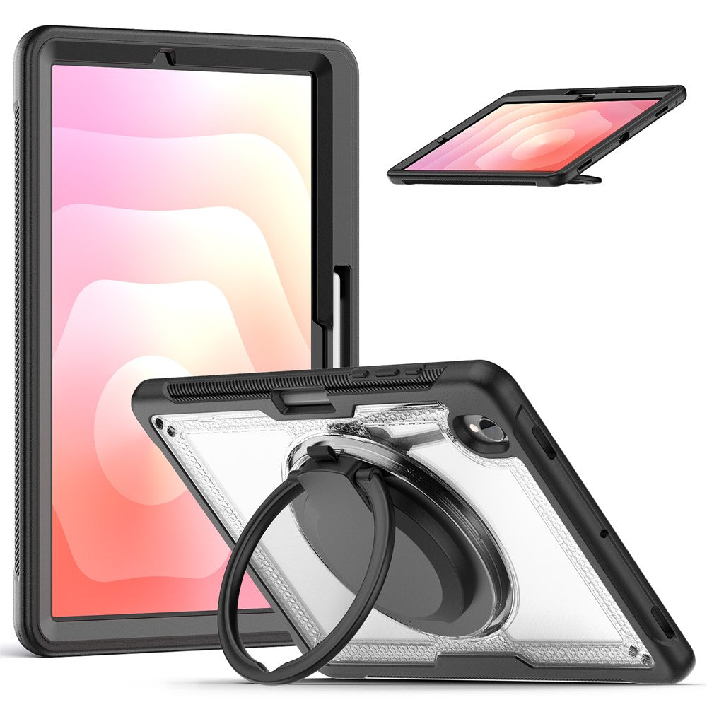 Til Samsung Galaxy Tab S11 Cover Roterende Støttefod PC + TPU Stødsikkert Tablet Cover med Skulderrem