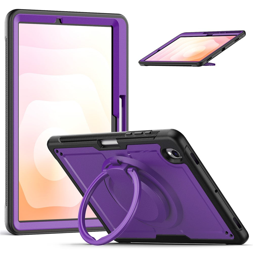 Til Samsung Galaxy Tab S11 Cover Roterende Støttefod PC + TPU Stødsikkert Tablet Cover med Skulderrem