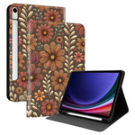 PU-läderfodral till Samsung Galaxy Tab S10 Lite / S10 FE / S9 FE / S9 Mönstertryck Surfplatta med stativ och pennfack (penna ingår ej)