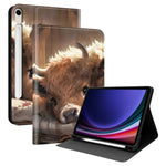 PU-läderfodral till Samsung Galaxy Tab S10 Lite / S10 FE / S9 FE / S9 Mönstertryck Surfplatta med stativ och pennfack (penna ingår ej)