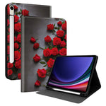 PU-läderfodral till Samsung Galaxy Tab S10 Lite / S10 FE / S9 FE / S9 Mönstertryck Surfplatta med stativ och pennfack (penna ingår ej)