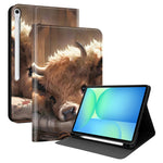 For Samsung Galaxy Tab S10 FE+ PU Leather Case Pattern Print Tablet Cover Stand with Pen Slot (Stylus Not Included)