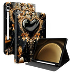 PU Leather Case For Samsung Galaxy Tab S10+ / Tab S9 FE+ Pattern Print Tablet Cover Stand with Pen Slot (Stylus Not Included)