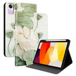 For Xiaomi Redmi Pad SE PU Leather Case Pattern Print Tablet Cover Stand with Pen Slot (Stylus Not Included)
