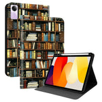 For Xiaomi Redmi Pad SE PU Leather Case Pattern Print Tablet Cover Stand with Pen Slot (Stylus Not Included)