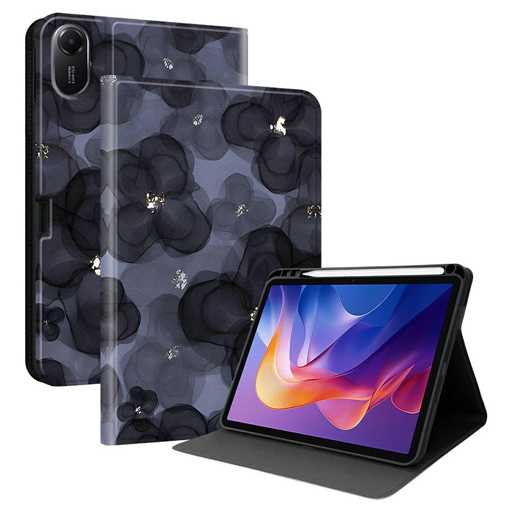 For Xiaomi Redmi Pad 2 11 PU Leather Case Pattern Print Tablet Cover Stand with Pen Slot (Stylus Not Included)