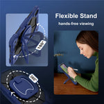 Tablet Case For Samsung Galaxy Tab S11 Silicone + PC Hand Grip Kickstand Cover with Shoulder Strap