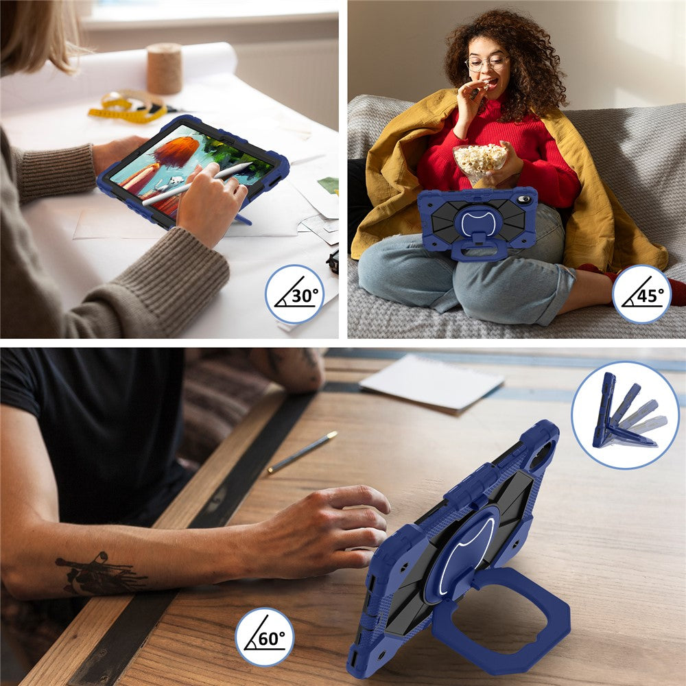 Tablet Case For Samsung Galaxy Tab S11 Silicone + PC Hand Grip Kickstand Cover with Shoulder Strap