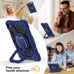 Tablet Case For Samsung Galaxy Tab S11 Silicone + PC Hand Grip Kickstand Cover with Shoulder Strap