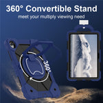 Tablet Case For Samsung Galaxy Tab S11 Silicone + PC Hand Grip Kickstand Cover with Shoulder Strap