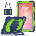 Tablet Case For Samsung Galaxy Tab S11 Silicone + PC Hand Grip Kickstand Cover with Shoulder Strap