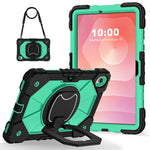 Tablet Case For Samsung Galaxy Tab S11 Silicone + PC Hand Grip Kickstand Cover with Shoulder Strap