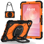 Tablet Case For Samsung Galaxy Tab S11 Silicone + PC Hand Grip Kickstand Cover with Shoulder Strap