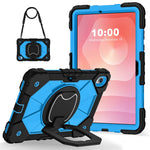 Tablet Case For Samsung Galaxy Tab S11 Silicone + PC Hand Grip Kickstand Cover with Shoulder Strap