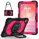 Tablet Case For Samsung Galaxy Tab S11 Silicone + PC Hand Grip Kickstand Cover with Shoulder Strap