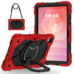 Tablet Case For Samsung Galaxy Tab S11 Silicone + PC Hand Grip Kickstand Cover with Shoulder Strap