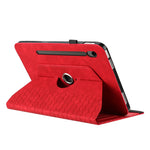 Leather Case For Samsung	Galaxy Tab S9 FE  /  S9 Rotatable Honeycomb Imprinted Shockproof Tablet Cover with Stand