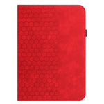 Leather Case For Samsung	Galaxy Tab S9 FE  /  S9 Rotatable Honeycomb Imprinted Shockproof Tablet Cover with Stand