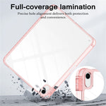 Til iPad (2025) / 10.9 (2022) Cover TPU + Akryl Gennemsigtig Bagside Ultratyndt Tabletcover med Penholder