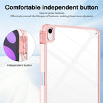 Til iPad (2025) / 10.9 (2022) Cover TPU + Akryl Gennemsigtig Bagside Ultratyndt Tabletcover med Penholder