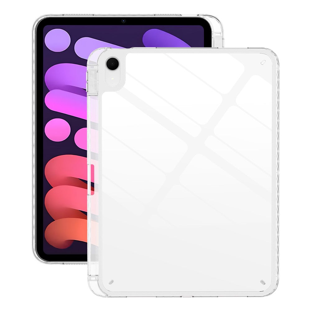 Til iPad (2025) / 10.9 (2022) Cover TPU + Akryl Gennemsigtig Bagside Ultratyndt Tabletcover med Penholder