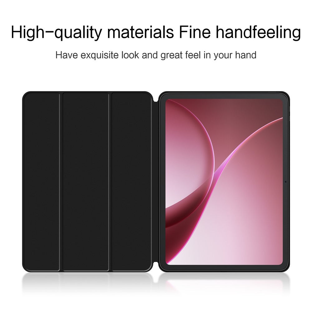 For Oppo Pad Air5 Case PU Leather TPU Back Trifold Stand Tablet Cover