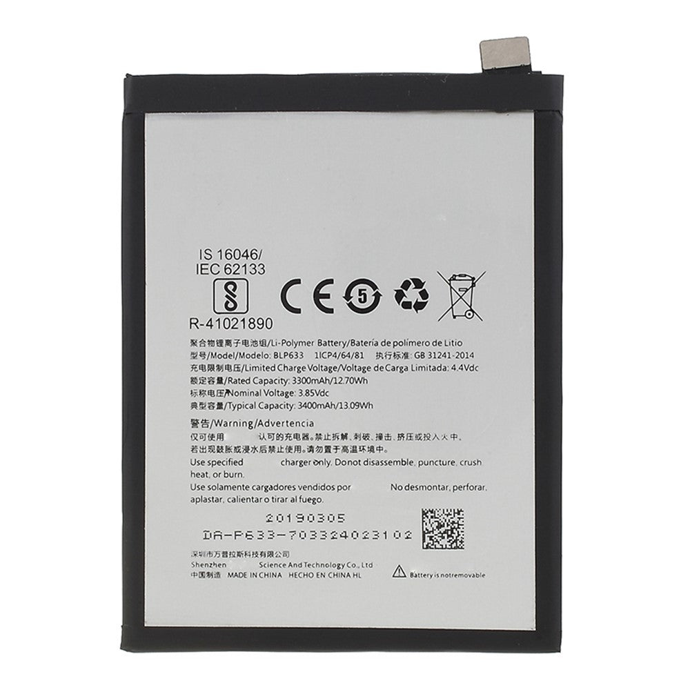 3.85V 3300mAh Telefonbatteri til OnePlus 3T BLP633 Batteriudskiftningsdel (uden logo)