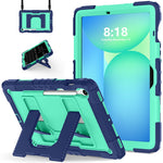 Tablet Case For Samsung Galaxy Tab S10 Lite  /  S10 FE  /  S9 FE Anti Drop PC + Silicone Cover with Kickstand Strap Pen Slot