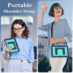 Tablet Case For Samsung Galaxy Tab S10 Lite  /  S10 FE  /  S9 FE Anti Drop PC + Silicone Cover with Kickstand Strap Pen Slot